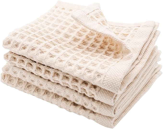 sea me at home Waffle Washcloths Set, 100% Turkish Cotton by seameathome