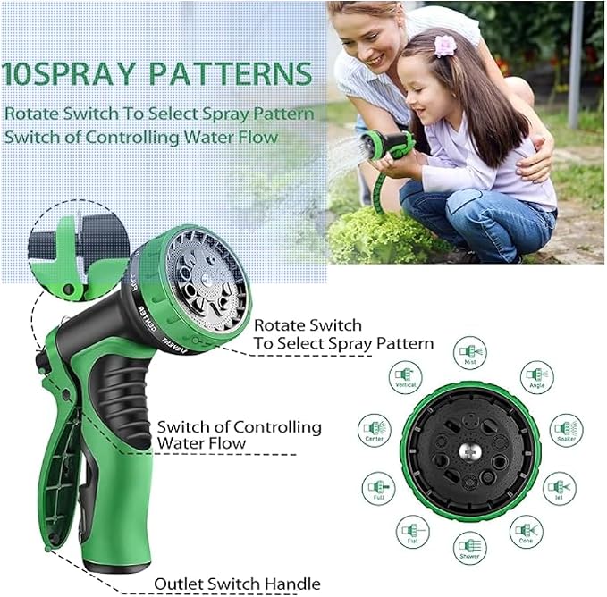 J&B XpandaHose 50ft Expandable Garden Hose – Ultra-Strong 3750D, 4-Layer Latex - Image 7