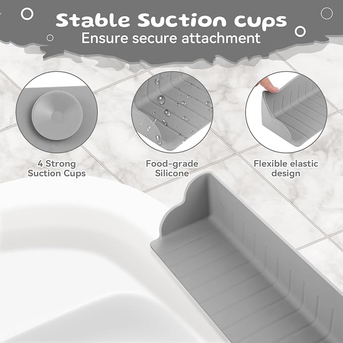 Bath Tub Splash Guard Shelf for Kids - Image 4