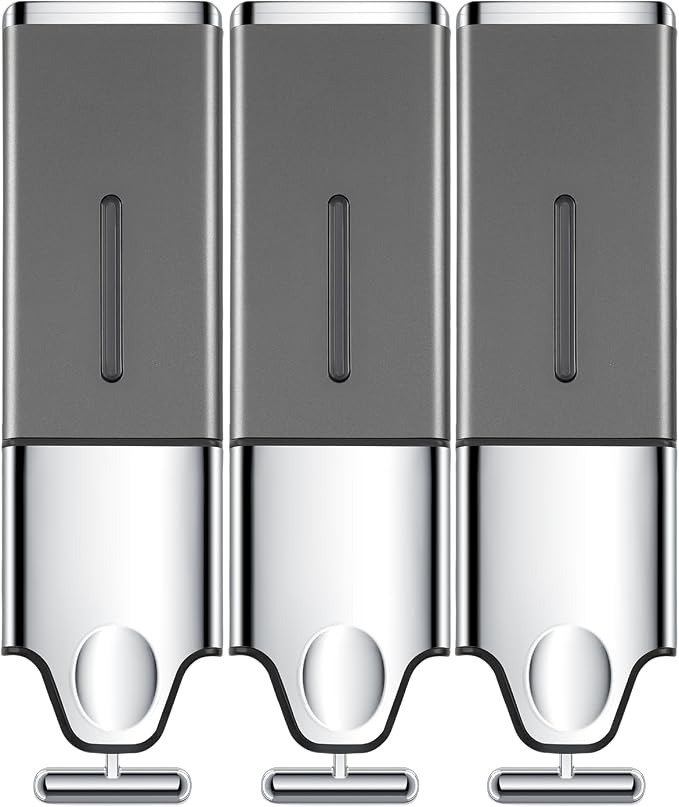3-in-1 Quadrate Dispensers for The Shower, Shower soap Dispenser, Conditioner by EHORIA