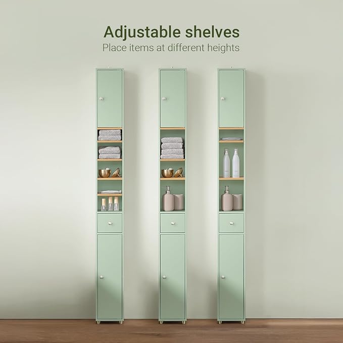 SoBuy Bathroom Narrow Storage Cabinet Skinny Tall Unit - Image 5