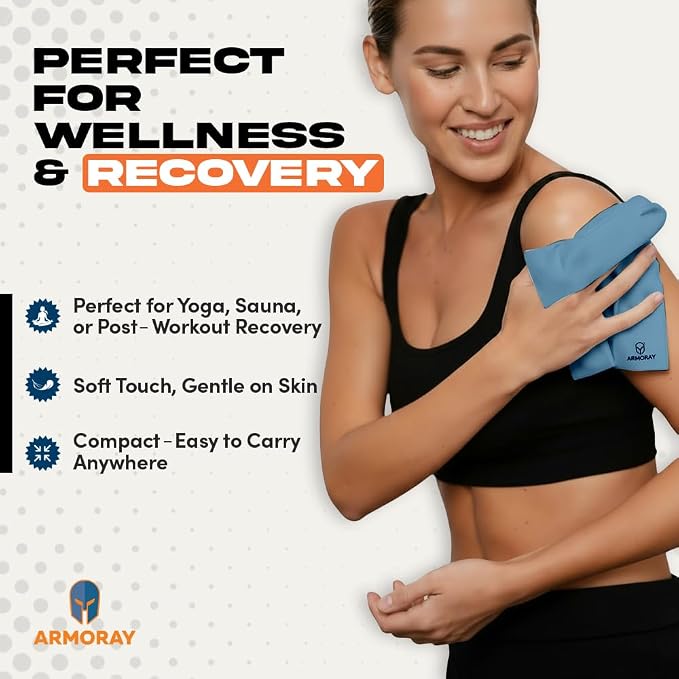 ARMORAY Sweat Absorbing Towel Handkerchief – Quick-Dry Microfiber Gym Towels - Image 5