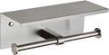 BGL Toilet Paper Holder with Shelf Brushed Nickel Double Head Toilet Tissue by BGL