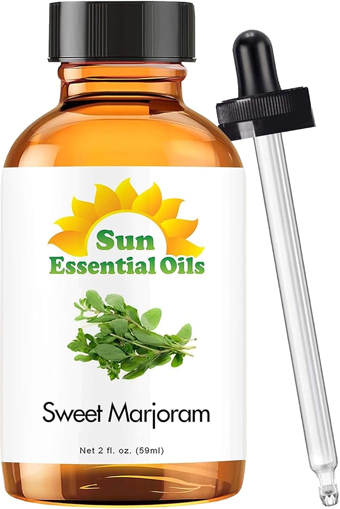 Sun Essential Oils Sweet Marjoram Essential Oil 2 oz – Aromatherapy Oil by SunEssentialOils