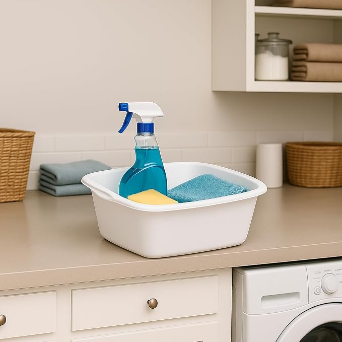 Tribello 2-Pack Dish Pans for Kitchen Sink, Plastic Tub Dishpan Wash Basin and - Image 9