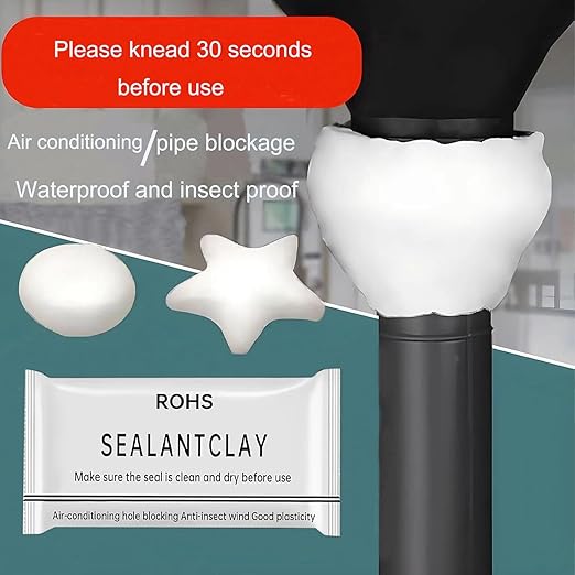 4-Pack White Seal Putty Waterproof Duct Seal Repair Sealing Clay, Quick Mending - Image 3