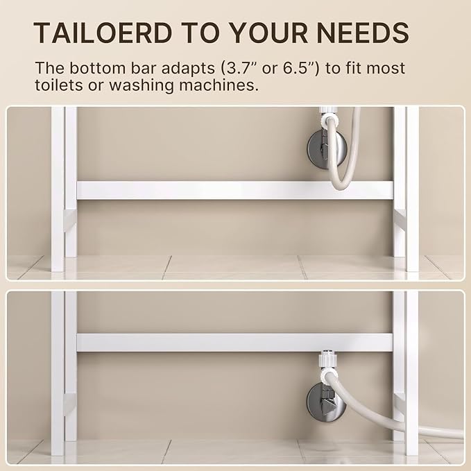Gizoon 3 Tier Over The Toilet Storage Cabinet, Bamboo Bathroom Over Toilet - Image 6