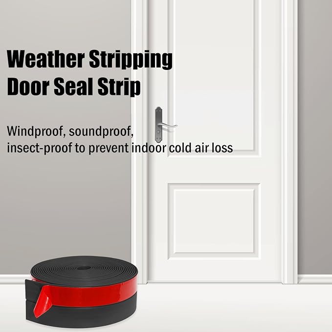 Wide Silicone Weather Stripping, 3 inch x 20 Ft Door Draft Stopper, Silicone - Image 3
