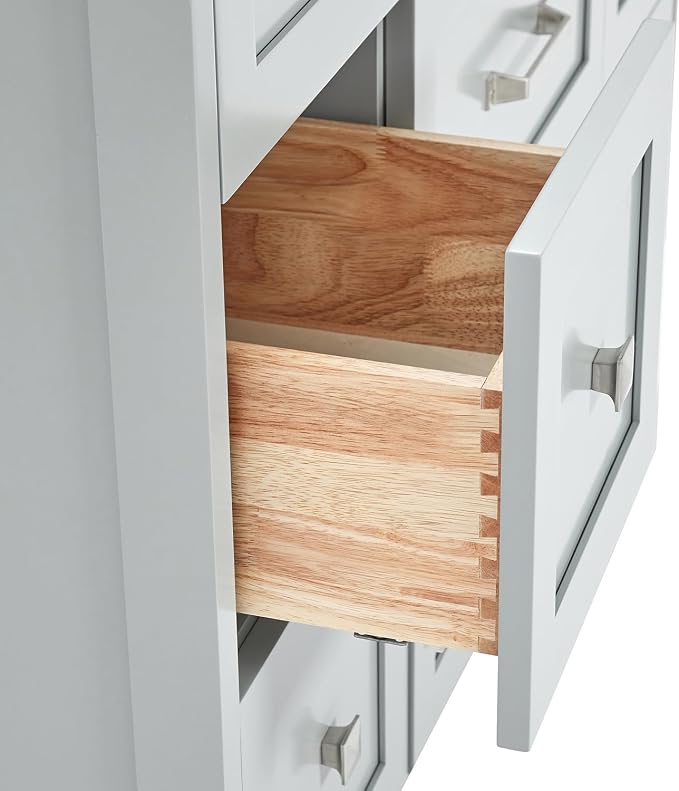 ARIEL Monroe 54 inch Bathroom Vanity Without Sink in Grey, Bathroom Base Cabinet - Image 7