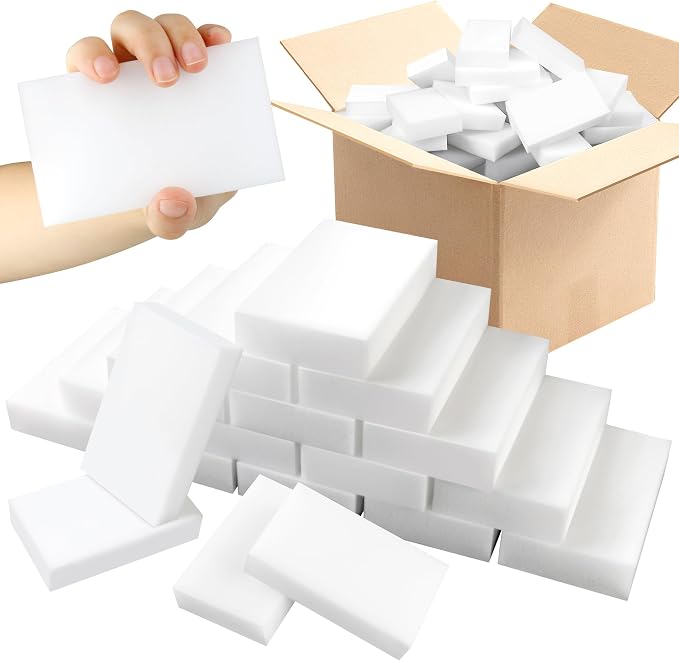 100 Pack Magic Sponge Eraser, Non-Scratch Melamine Sponges in Bulk, Wall Cleaner by Derloyo