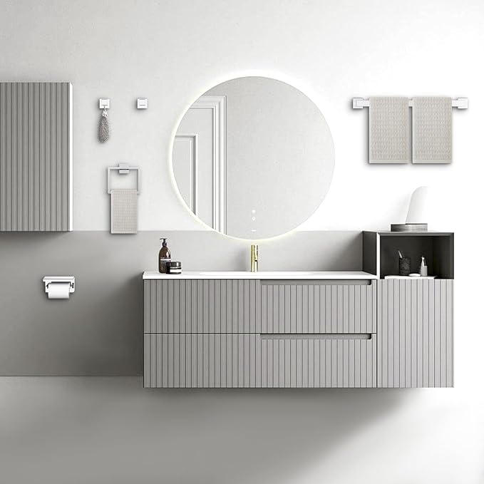 5-Pieces Polished Chrome Bathroom Hardware Accessories Set, 16 Inch Towel Bar - Image 6