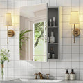Bathroom Medicine Cabinet with Mirror, 14x18 Recessed or Wall Mirror Medicine by Unknown