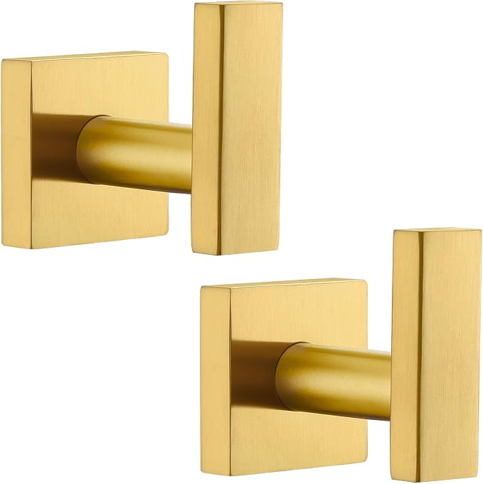 Angle Simple Towel Hooks for Bathroom, SUS 304 Stainless Steel Square Robe Coat by AngleSimple