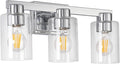 3-Light Bathroom Light Fixtures Modern Chrome Vanity Lights by Unknown