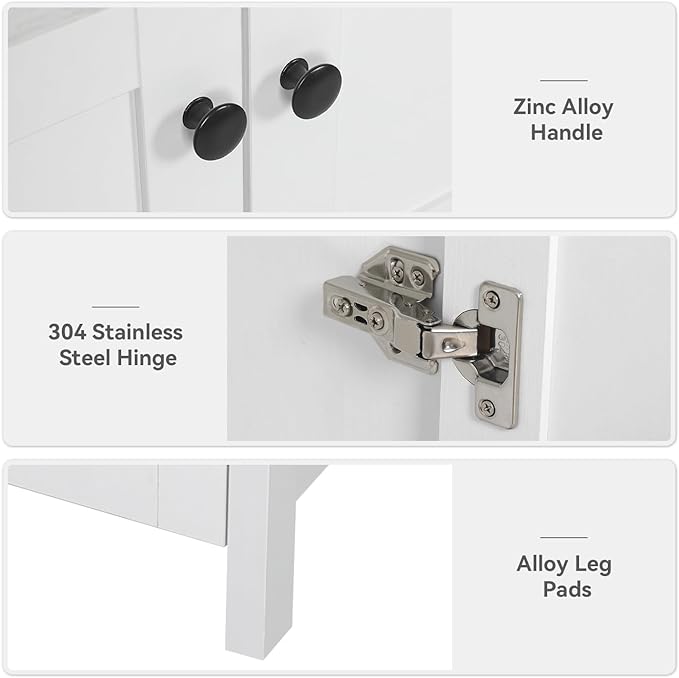 24 Inch White Bathroom Vanity - Image 3
