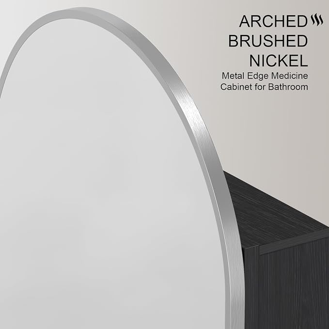 Arched Medicine Cabinet with Mirror, Recessed Medicine Cabinet Mirrors - Image 7