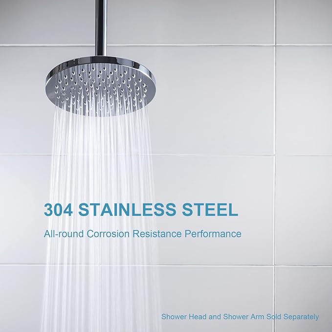 OFFO Shower Arm with Flange, 24 in Ceiling Mount Replacement Rain Shower Head - Image 3