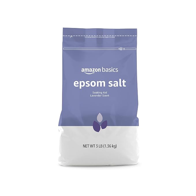 Amazon Basics Epsom Salt Soaking Aid, Lavender Scented, 3 Pound - Image 2