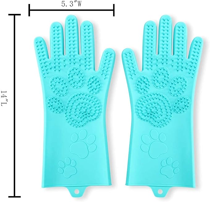 Pet Grooming Magic Gloves, Dog Cat Bathing Shampoo Brush, Silicone Hair Removal - Image 4