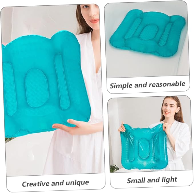 1pc Inflatable Bathtub Seat Cushion Suction Cup Water Injection Inflation - Image 8