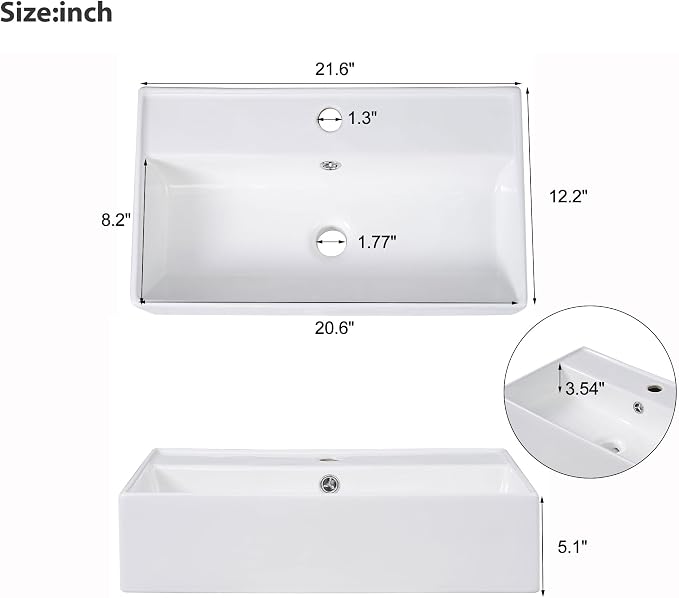 Merax 21.6 Inch Small Bathroom Vanity Sink Combo, Freestanding Bathroom Cabinet - Image 3