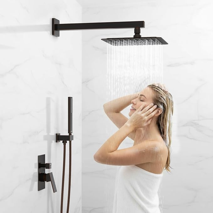 EMBATHER Oil Rubbed Bronze Shower System-12 Inches Shower Faucet Set - Image 2