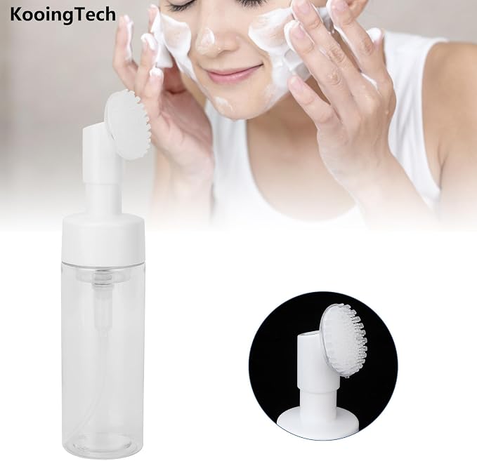 150ML Foam Pump Bottle with Brush, Lotion Dispensing Bottle, Plastic Facial - Image 8