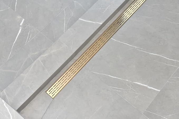 SereneDrains 304 Stainless Steel 60 Inch Brushed Gold Shower Drain Kit Broken - Image 2