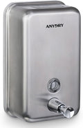 Commercial-Grade Manual Soap Dispenser, Durable Brushed Stainless Steel Finish by ANYDRY