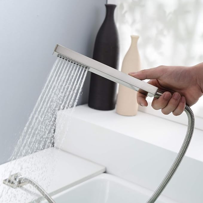 sumerain Waterfall Bathtub Faucet Brushed Nickel - Image 5