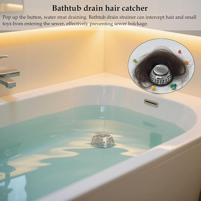 Bathtub Drain Stopper, Pop Up Tub Stopper - Image 5
