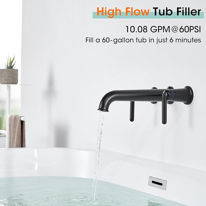 Wall Mount Tub Filler Tub Faucet - Image 3