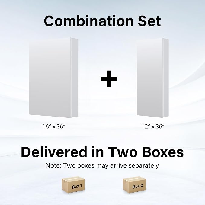 WELLFOR 28" x 36" Bathroom Medicine Cabinet - Image 8