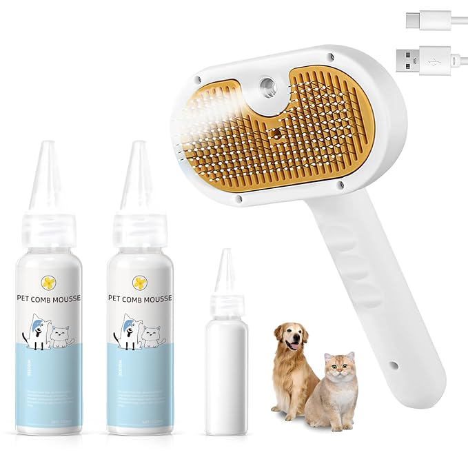 Pet Steam Brush for Dog & Cat by LetsFeedPetPremiumCollectio