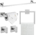 TQKAG 5-Piece Bathroom Hardware Set Brushed Nickel Classic Wall Mounted SUS304 by TQKAG