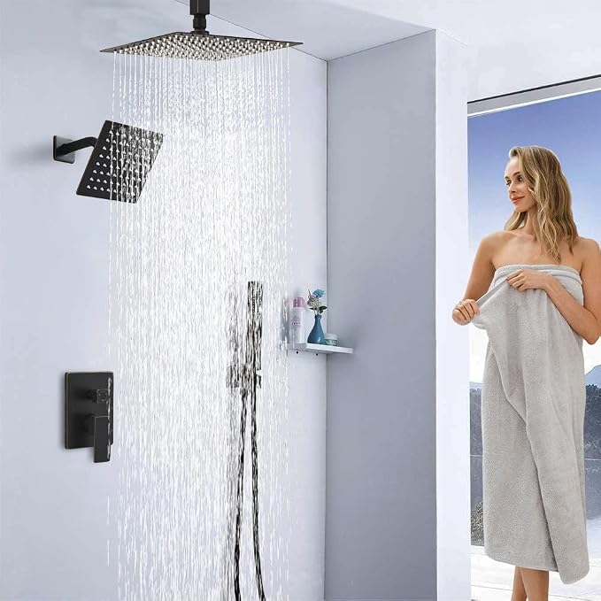 Shower Faucet Set Oil Rubbed Bronze Shower System, Knob Switch Diverter Shower - Image 2