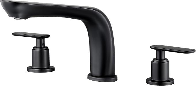 SITGES Classic Bathtub Faucet, 2-Handle Matte Black Tub Filler, 3-Hole by SITGES