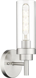 Emak Brushed Nickel Wall Sconce Light, Modern Bathroom Light Fixtures by EmakLighting