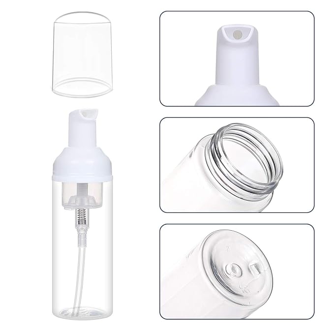 24 PCS Foam Pump Bottle Dispenser Refillable 2oz/60ml Empty Travel Size Foam - Image 4