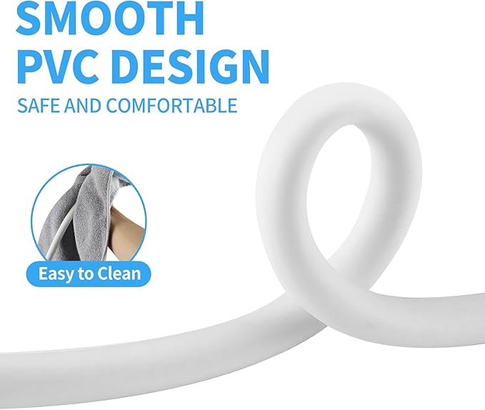 90" PVC Shower Hose Replacement Handheld Kink Free Stainless Steel Shower Head - Image 3