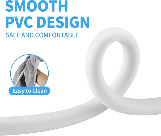 Shower Hose 79-Inch PVC White Handheld Shower Head Hose - Image 3