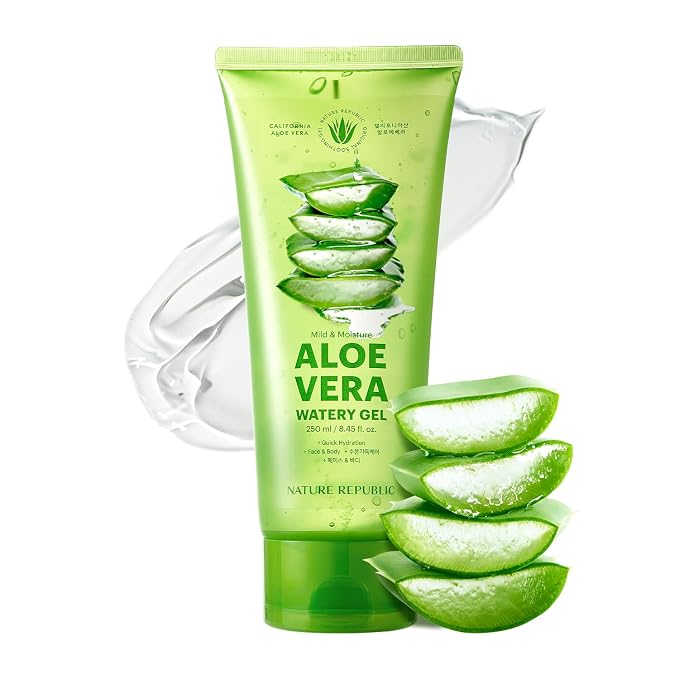 Nature Republic MILD & MOISTURE ALOE VERA WATERY GEL Quick Hydration & fast by NATUREREPUBLIC