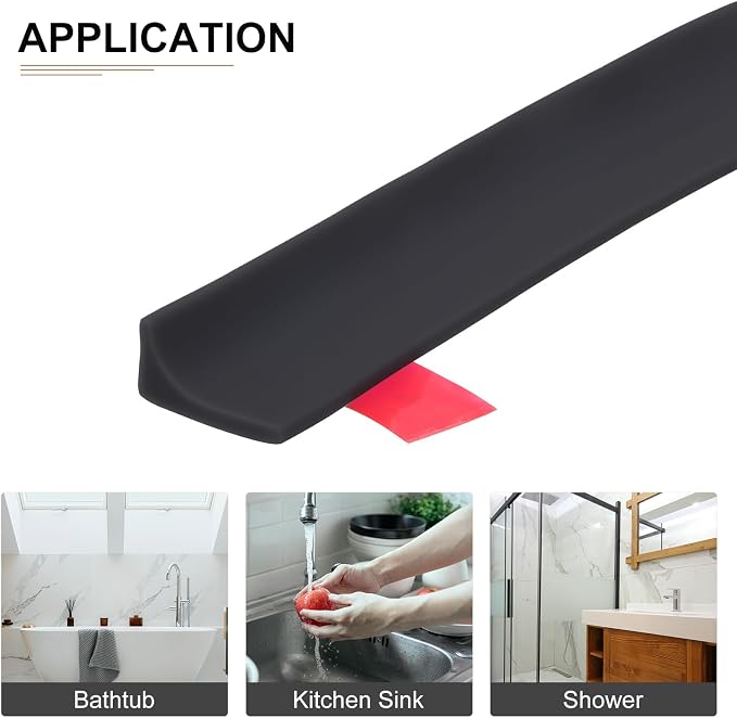 39"x0.8"x0.5" Collapsible Shower Barrier Stopper - Image 4