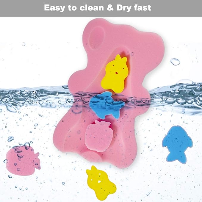 Soft Infant Bath Sponge Skid Proof Baby Bath Mat Newborn Odor Free - Image 6