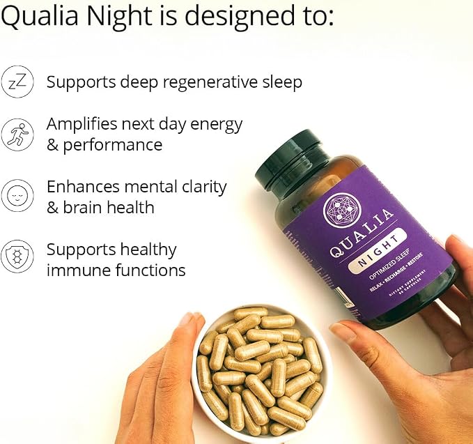 Qualia Night Sleep Aid | Non-Habit Forming | Science-Backed Supplement - Image 3