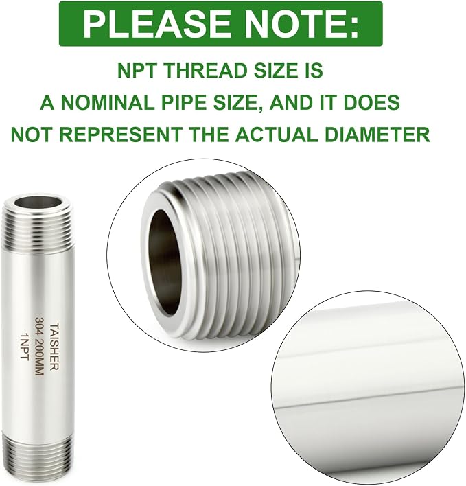 TAISHER 2PCS Stainless Steel Pipe Fittings - Image 4