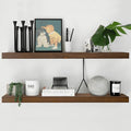 Homeforia Classic Walnut 48 inch Floating Shelf, High End Solid Real Wood Small by Homeforia