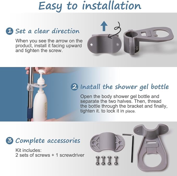 Shower Head Holder Attachment for Shower Chair, Universal Hand Shower Holder - Image 4
