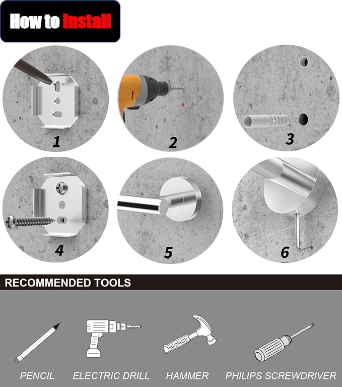 Bathroom Hardware Set 10 Piece Brushed Nickel Bathroom Accessories Set SUS304 - Image 7