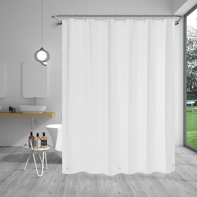 AmazerBath Shower Curtain Liner, 72x72 Plastic White Shower Curtain Liner - Image 9